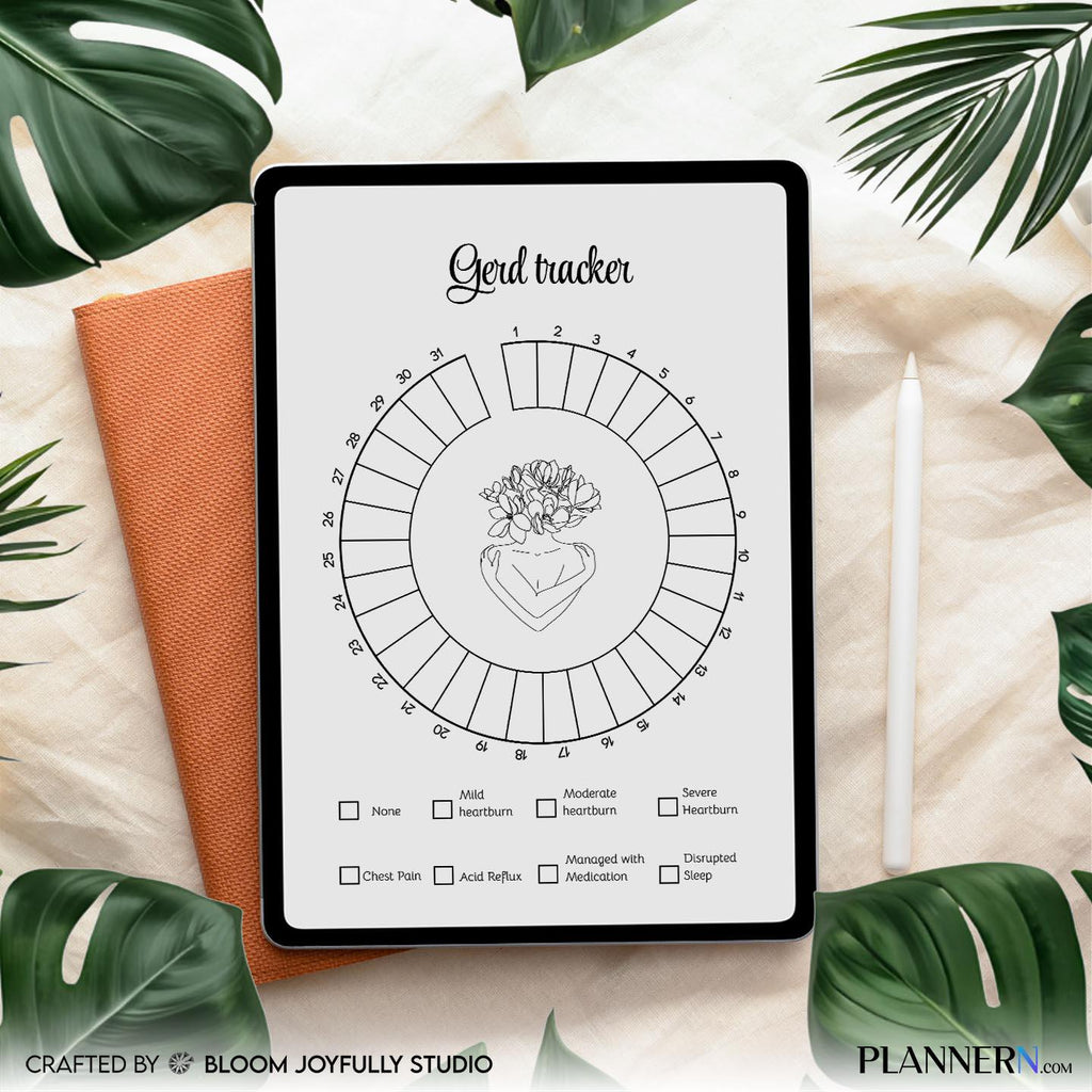 Acid Reflux Log — GERD Symptom Tracker Printable, Acid Reflux Tracker, Heartburn Tracker, GERD Health Track... | Bloom Joyfully printable