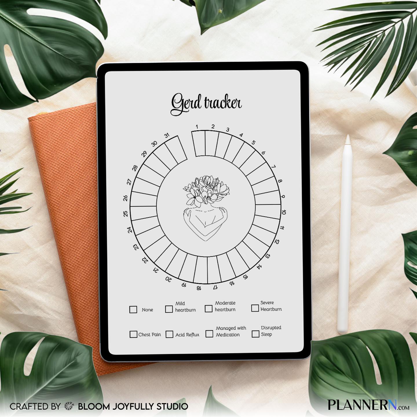 Acid Reflux Log — GERD Symptom Tracker Printable, Acid Reflux Tracker, Heartburn Tracker, GERD Health Track... | Bloom Joyfully printable