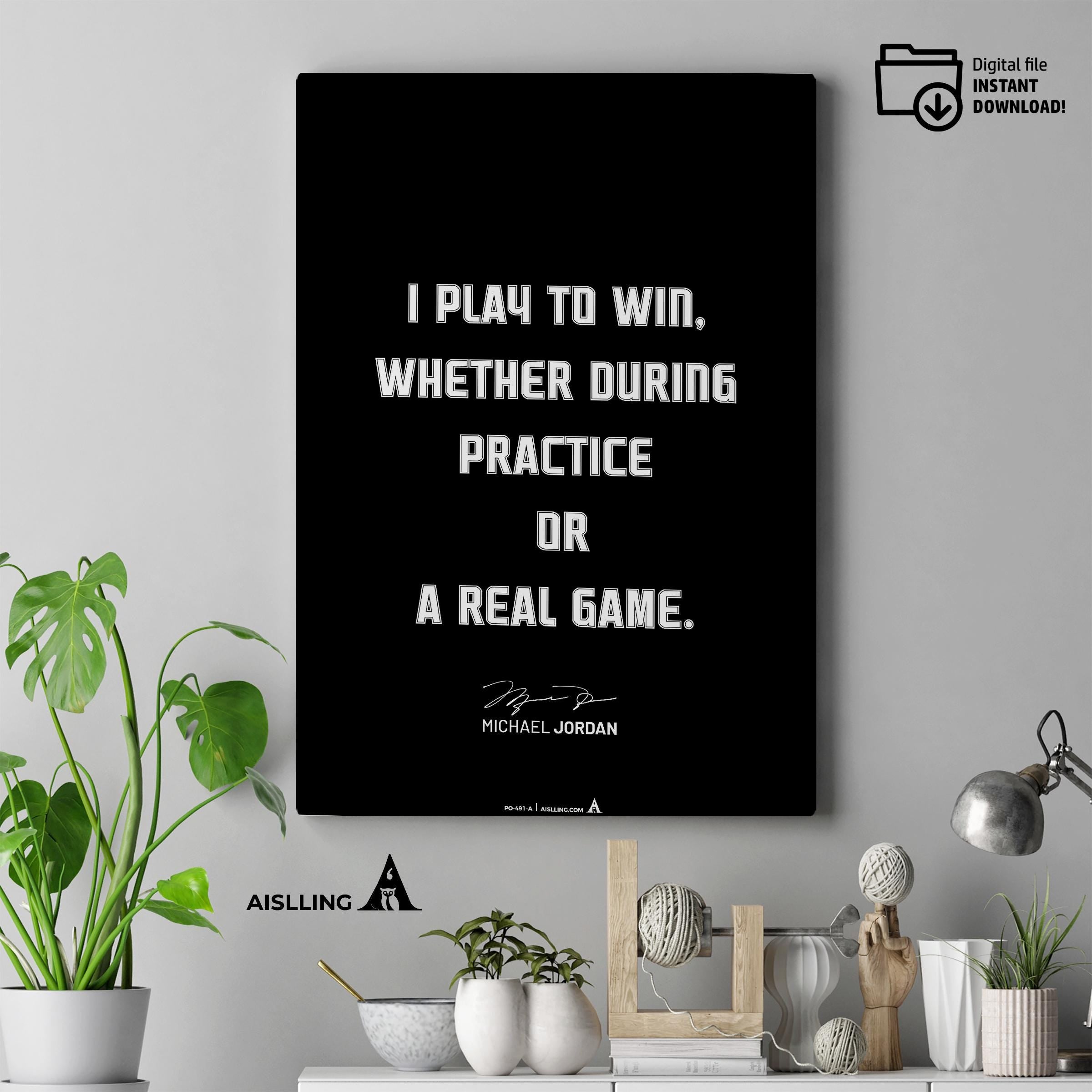 Athlete Quote — Michael Jordan Quote Poster: Inspirational Basketball Art (Digital Download) | Aislling printable