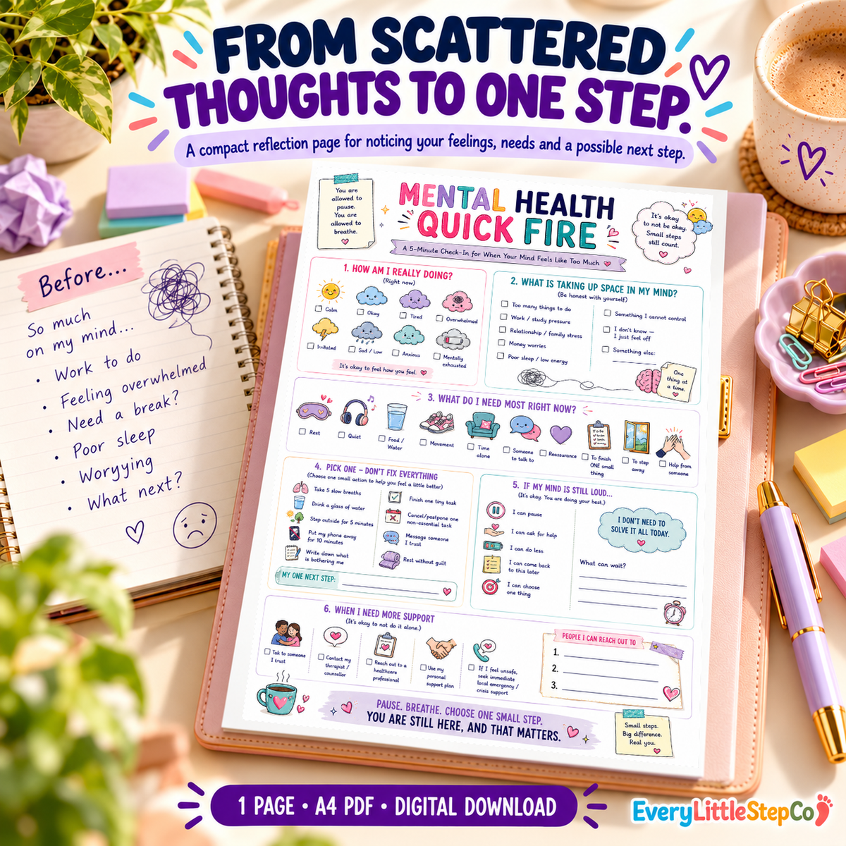 ED-096 Before and After Transformation — original worksheet in generated mockup