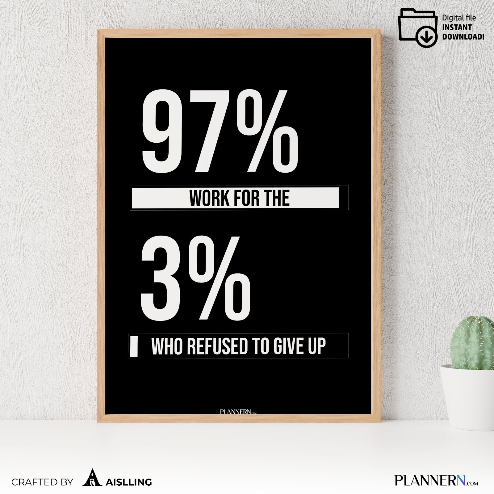 97% work for the 3% who refused to give up