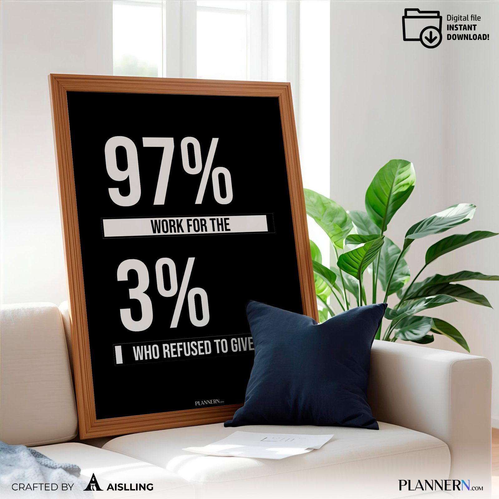 97% work for the 3% who refused to give up