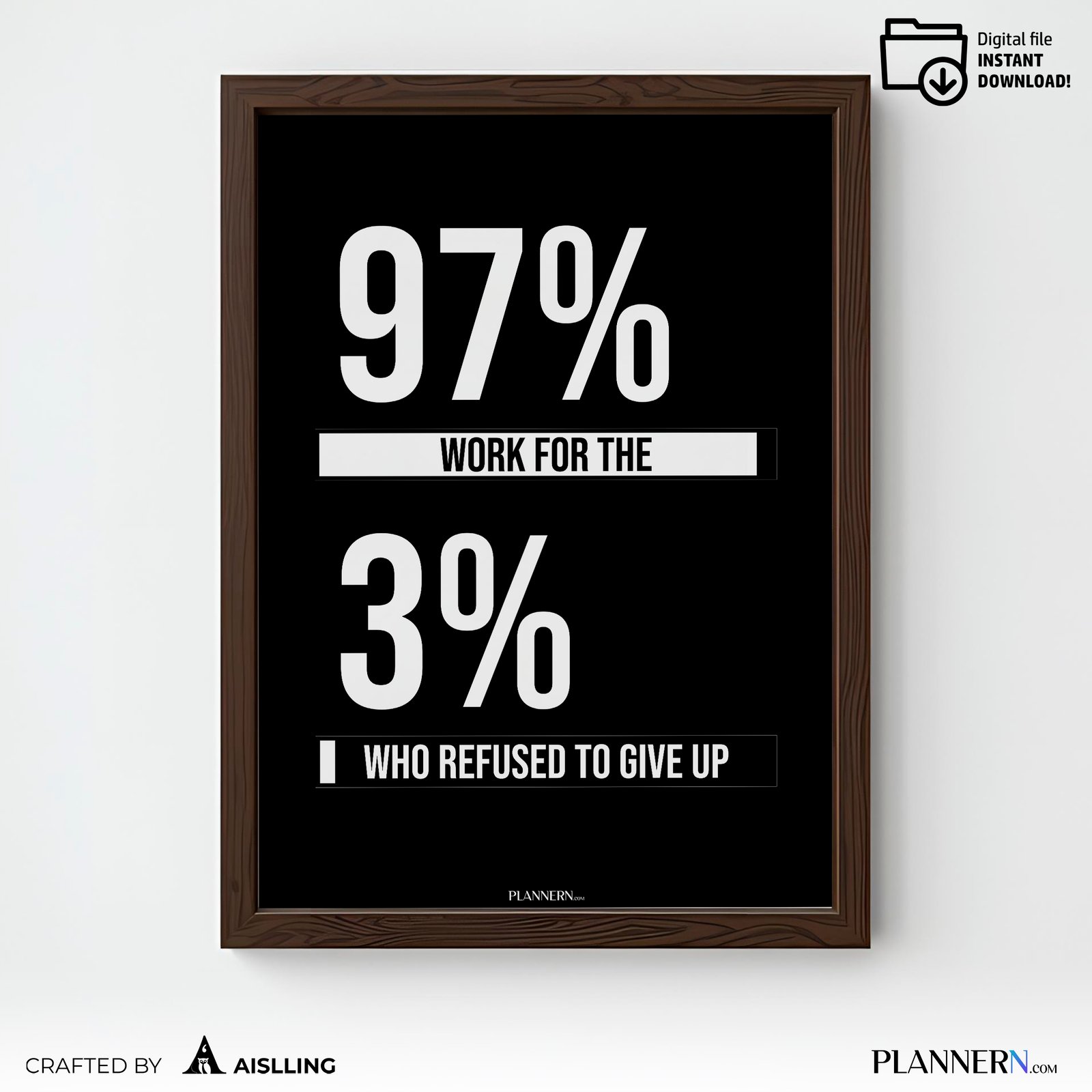 97% work for the 3% who refused to give up