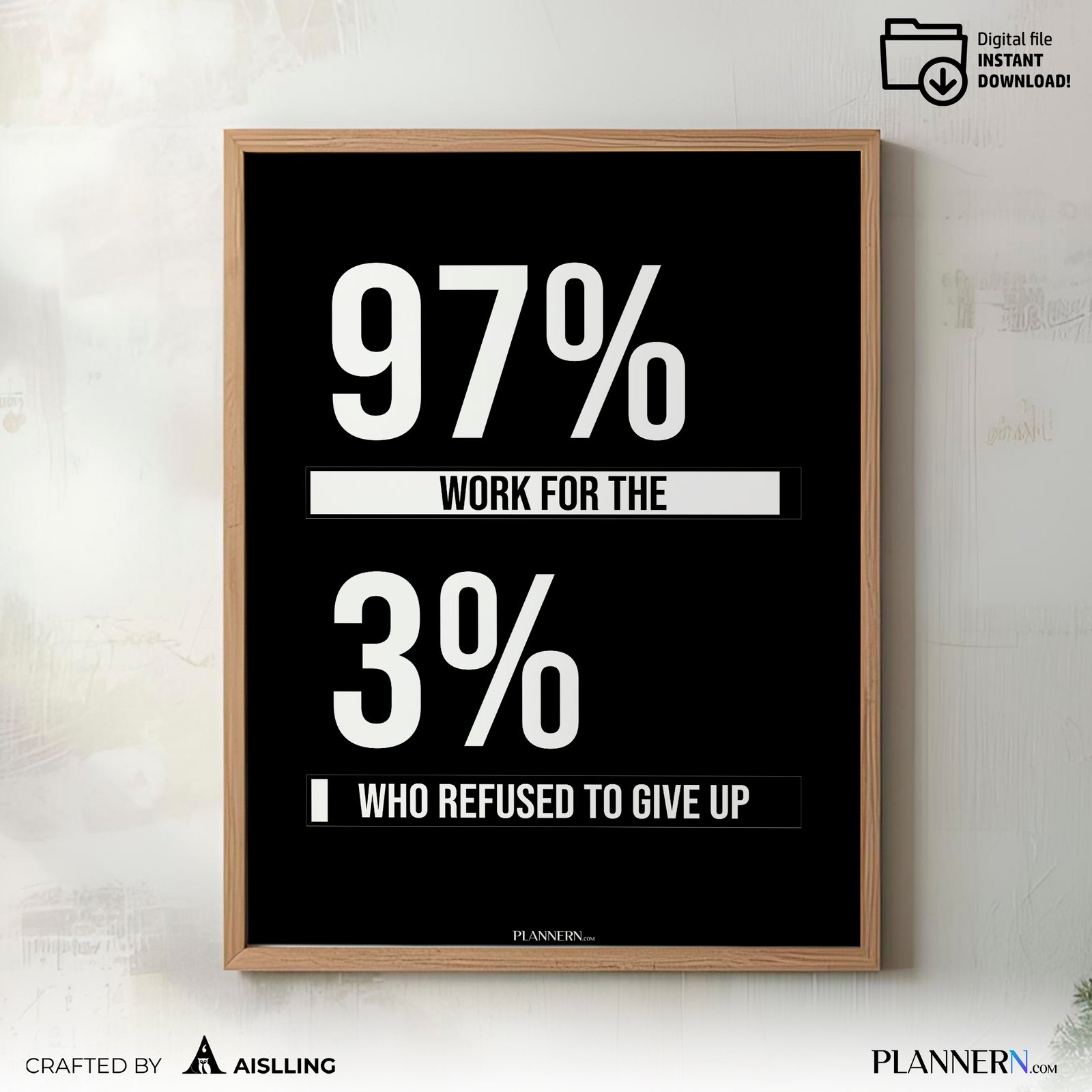 97% work for the 3% who refused to give up