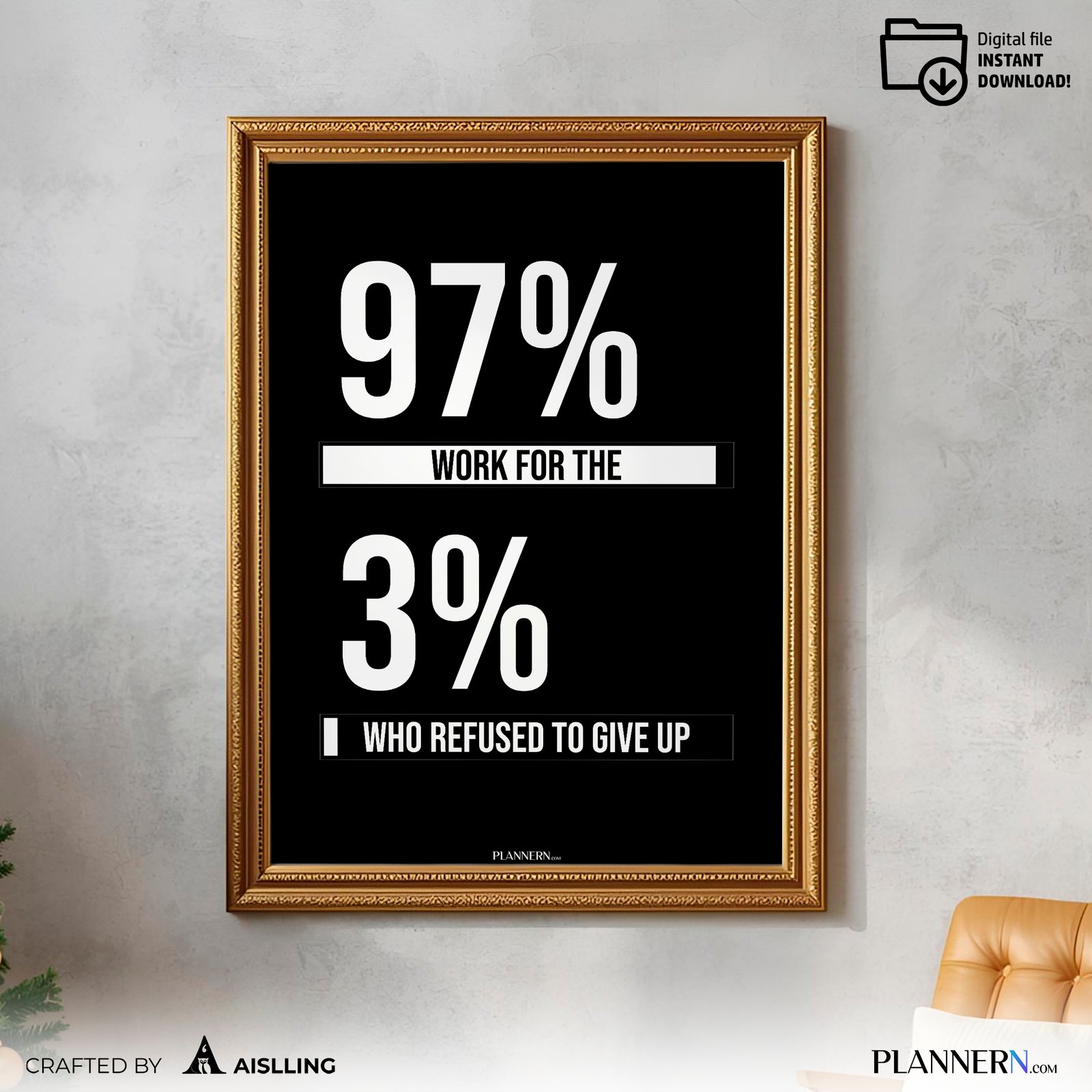 97% work for the 3% who refused to give up