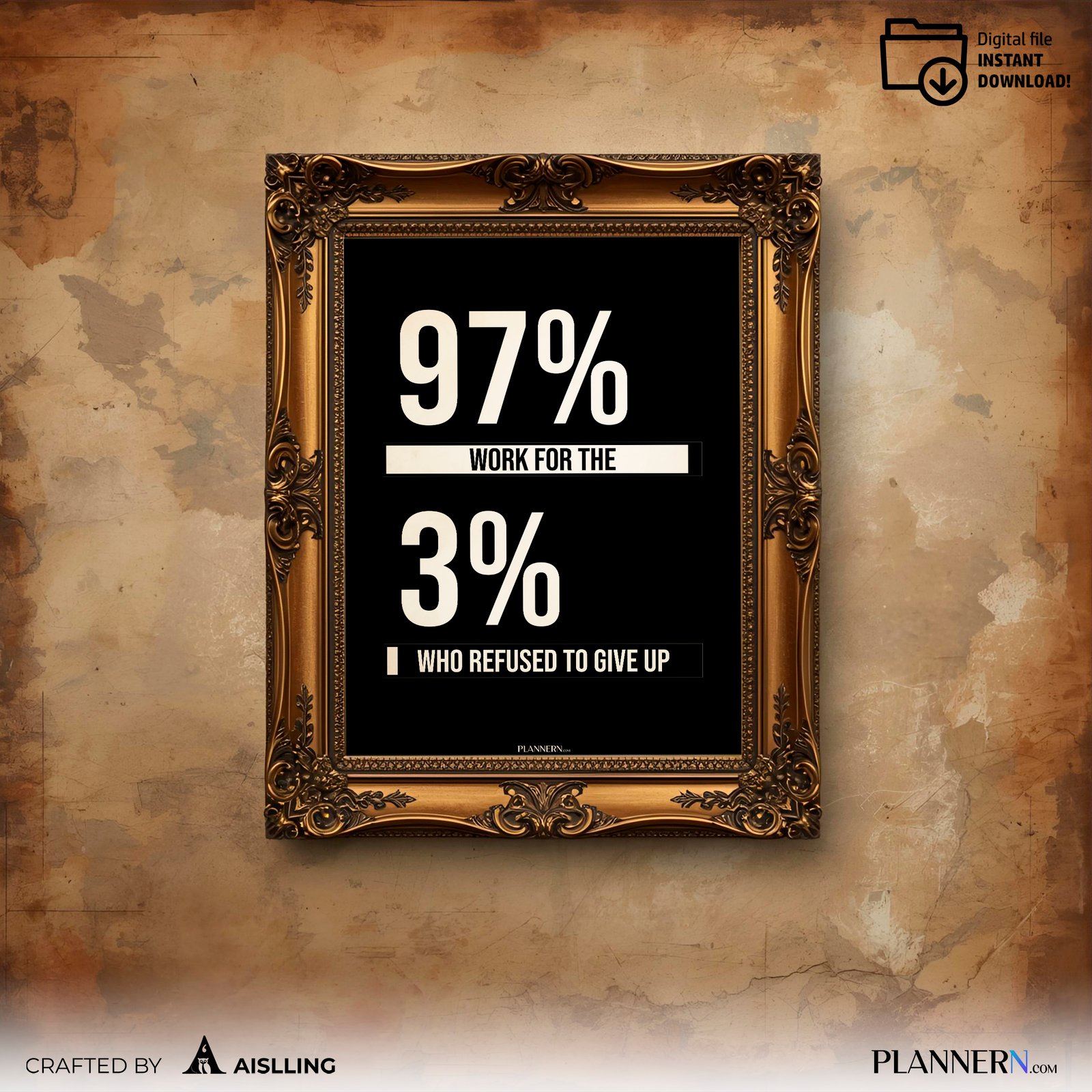 97% work for the 3% who refused to give up