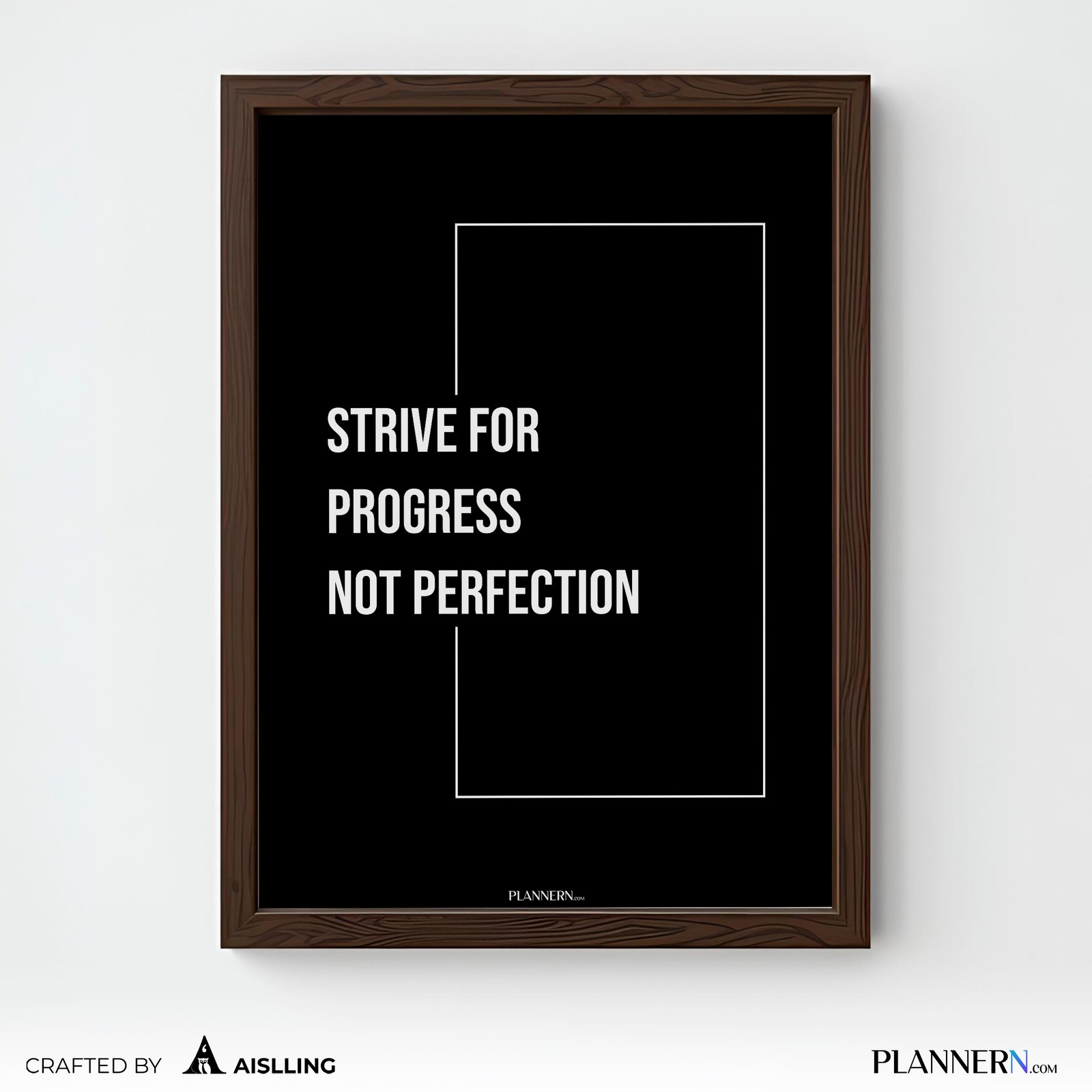 STRIVE FOR PROGRESS NOT PERFECTION | Motivational Quote Wall Art | Digital Download